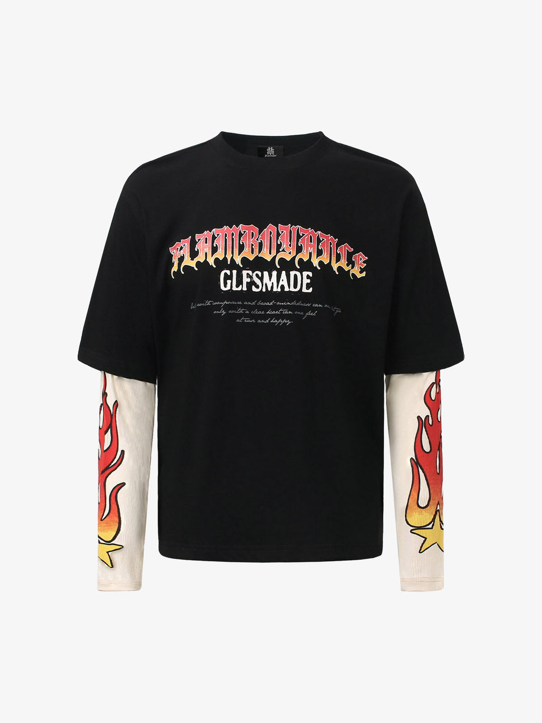 Glfsmade Flame Gradient Letter Long Sleeve