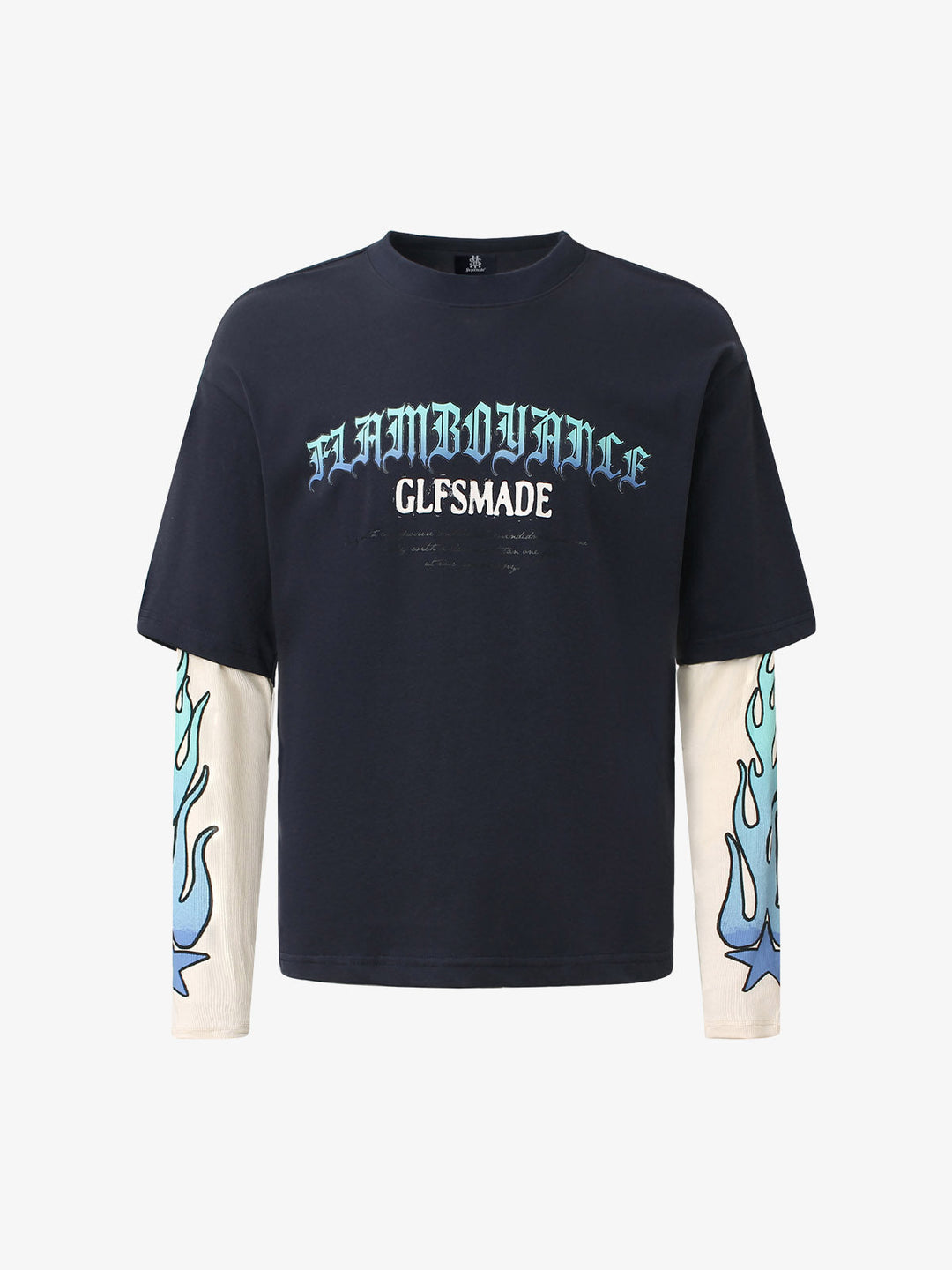 Glfsmade Flame Gradient Letter Long Sleeve