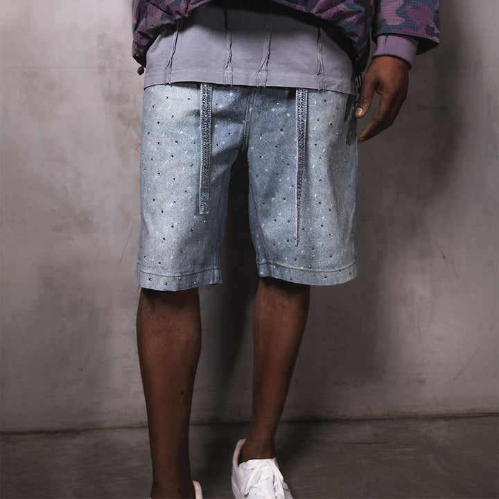 Crystal Wash Denim Shorts
