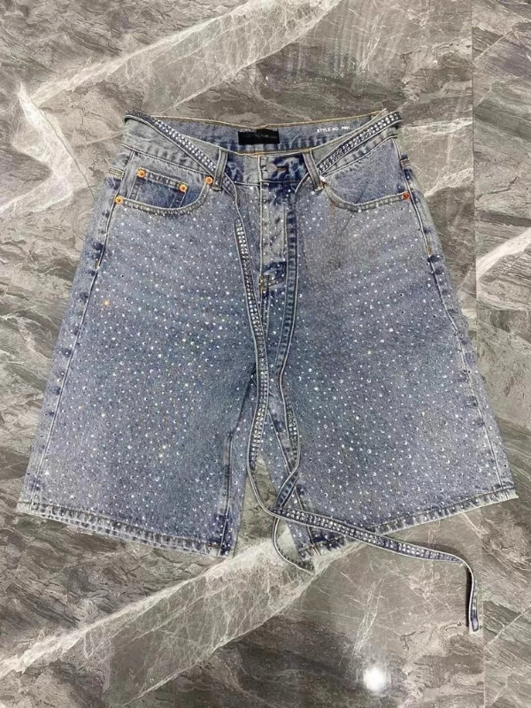 Stone Denim Shorts