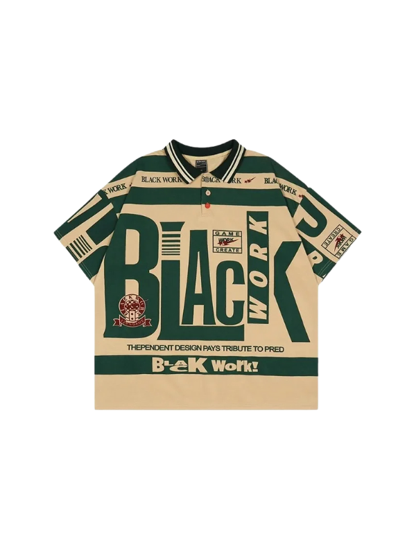 Black Work Polo Jersey