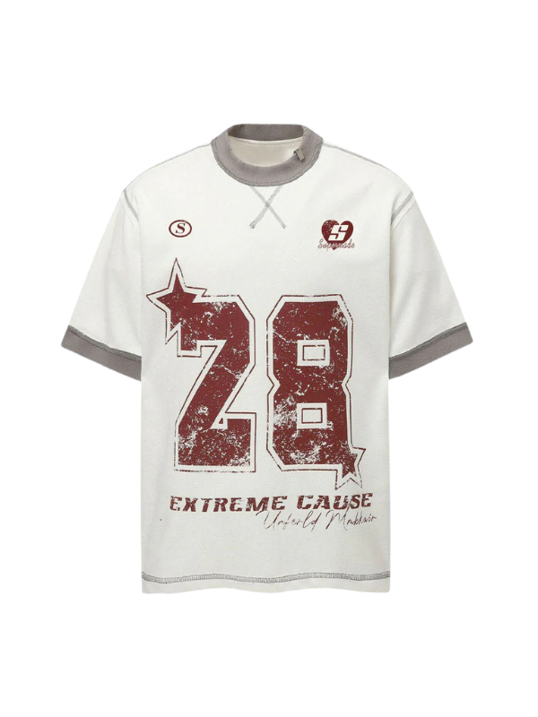 Distressed No. 28 Jersey T-Shirt