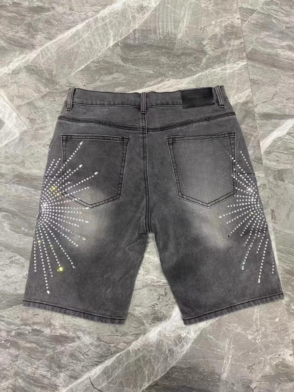 Starburst Rhinestone Denim Shorts
