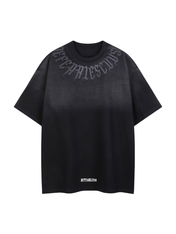 Retro Gradient Letter Shirt