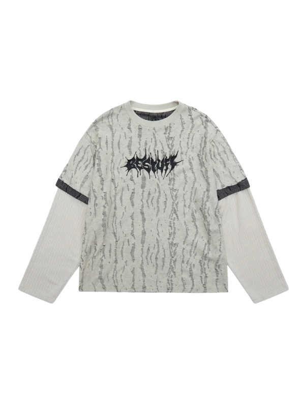 Distressed Layered Long Sleeve