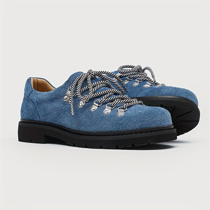 Plush Casual Lace-Up Derby Shoes
