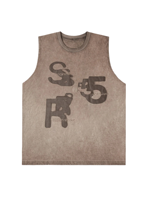 Graphic Print Sleeveless Top