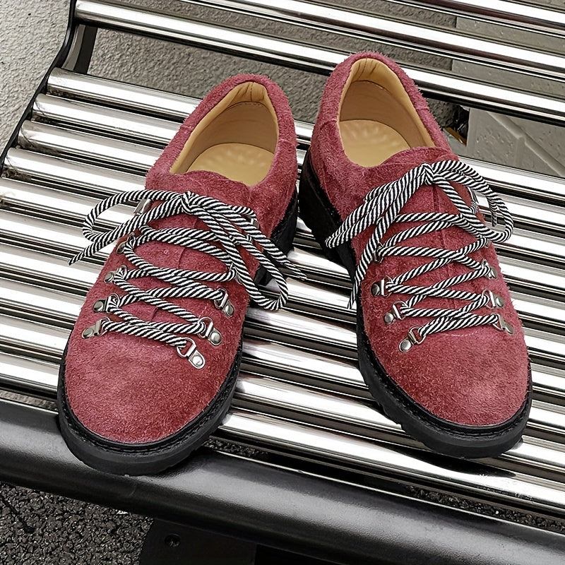 Suede Lace-Up Derby Shoes