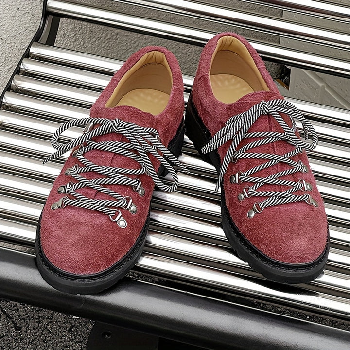 Suede Lace-Up Derby Shoes