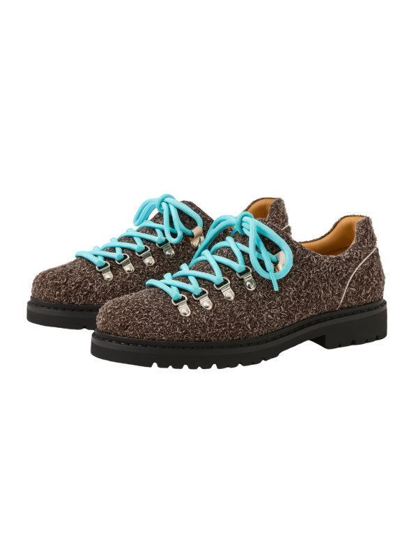 Fuzzy Lace-Up Derby Shoes