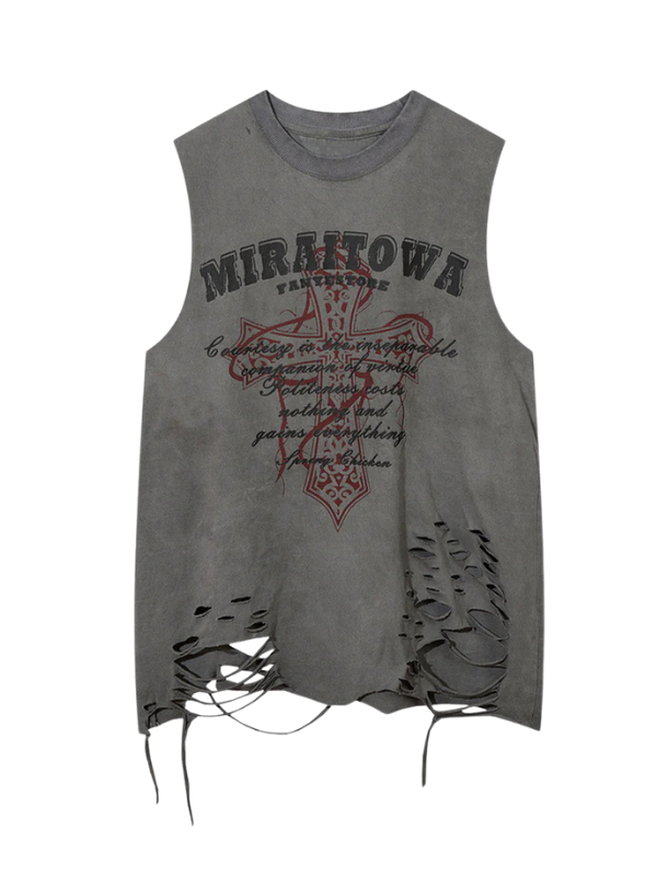 Miraitowa Distressed Graphic Tank
