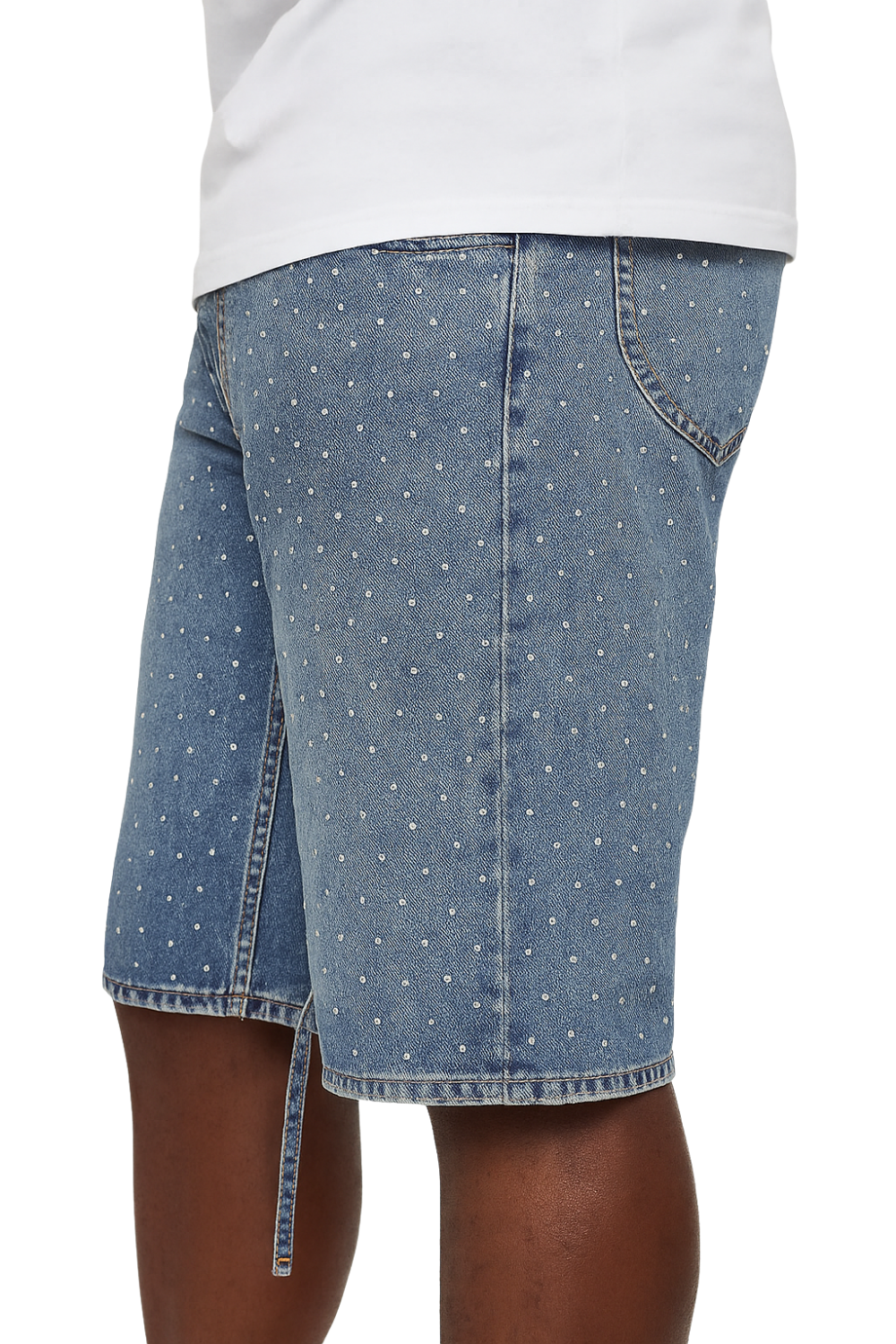 Stone Denim Shorts
