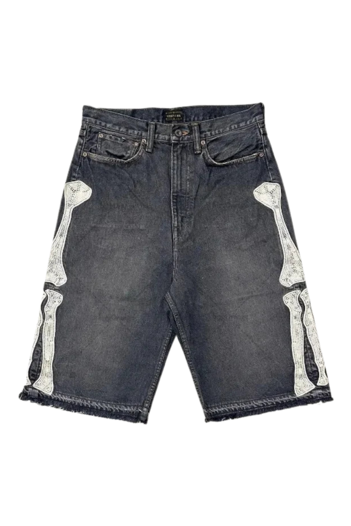 Skeleton Denim Shorts