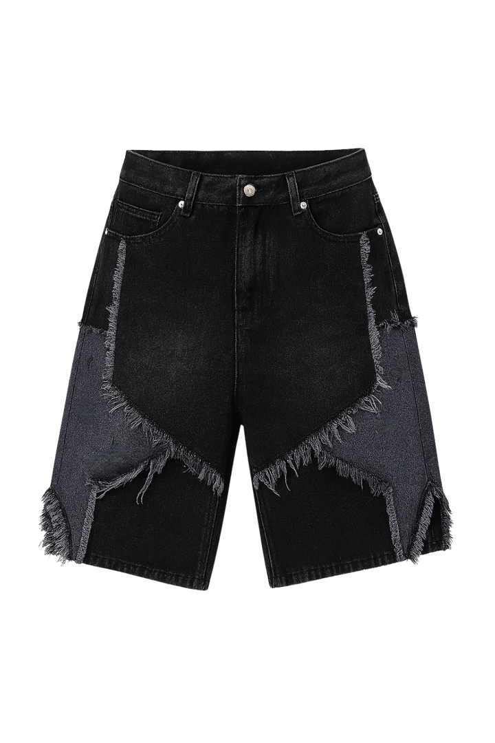 Star Patch Denim Shorts