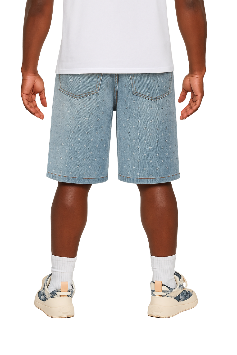 Crystal Wash Denim Shorts