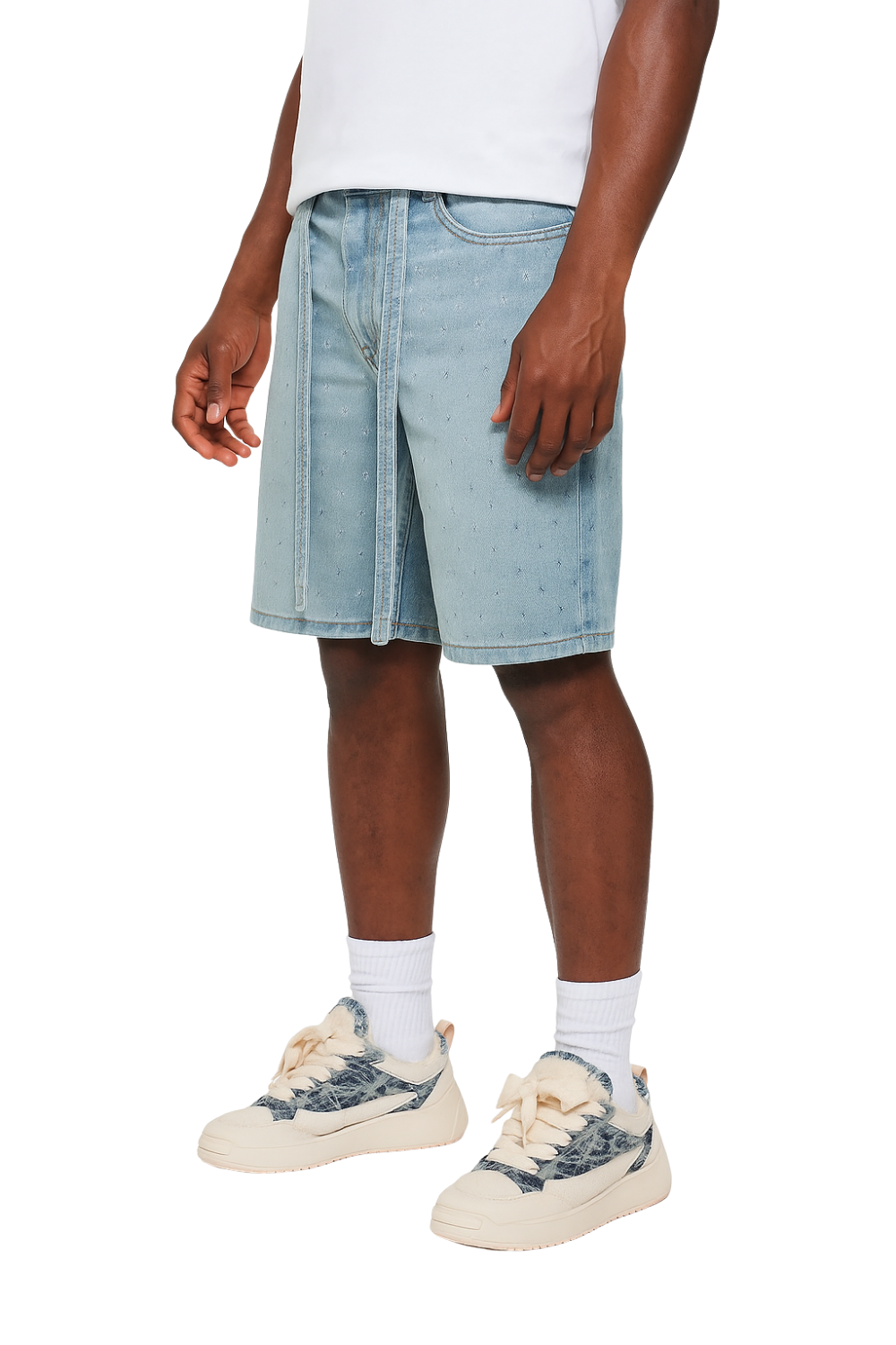 Crystal Wash Denim Shorts