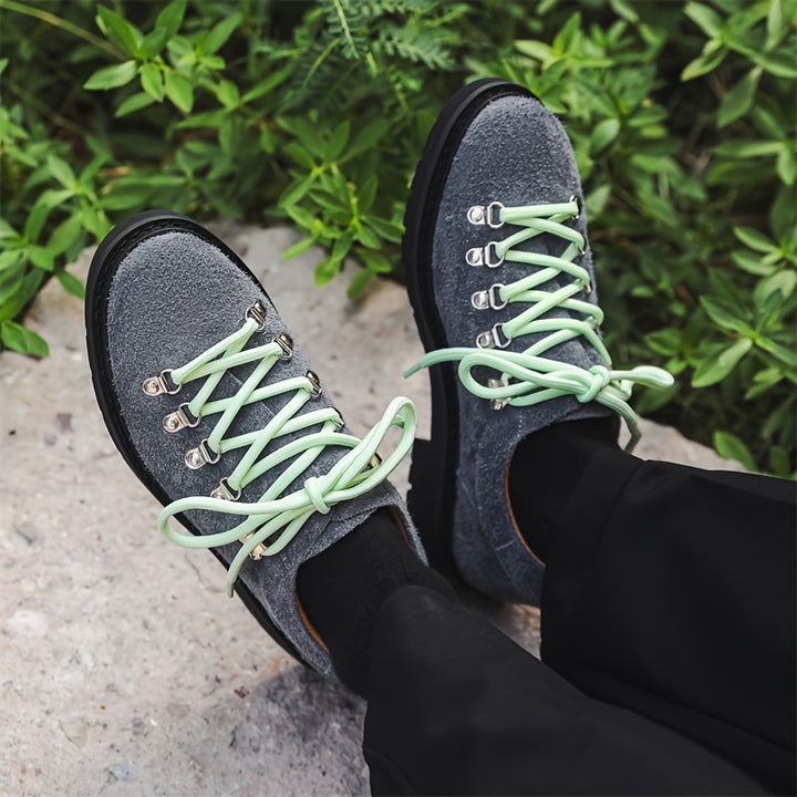 Fuzzy Lace-Up Derby Shoes