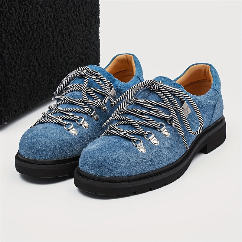 Plush Casual Lace-Up Derby Shoes
