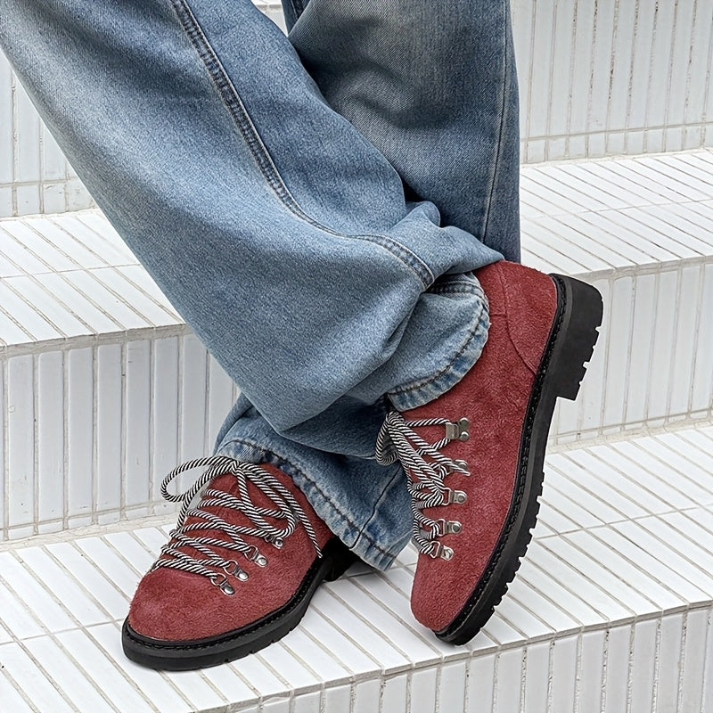 Suede Lace-Up Derby Shoes