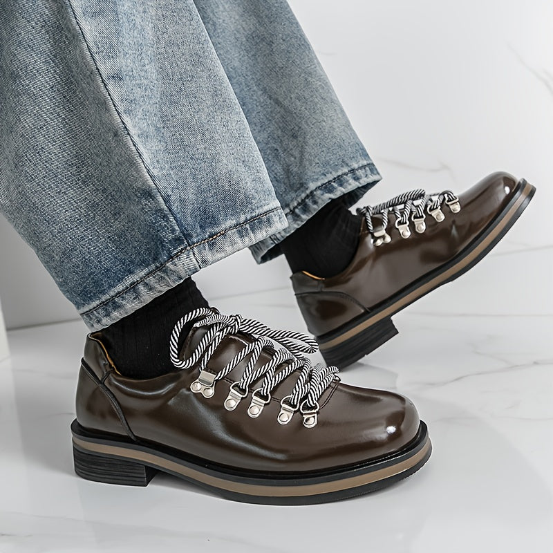 Polished Derby Lace-Up Shoes