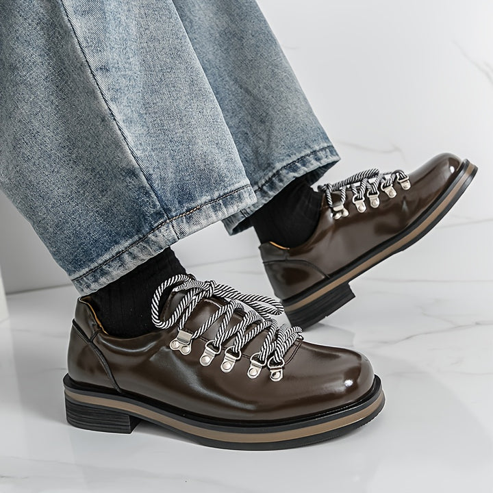 Polished Derby Lace-Up Shoes