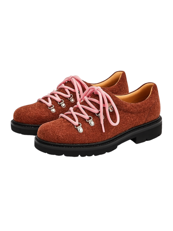 Shaggy Lace-Up Derby Shoes