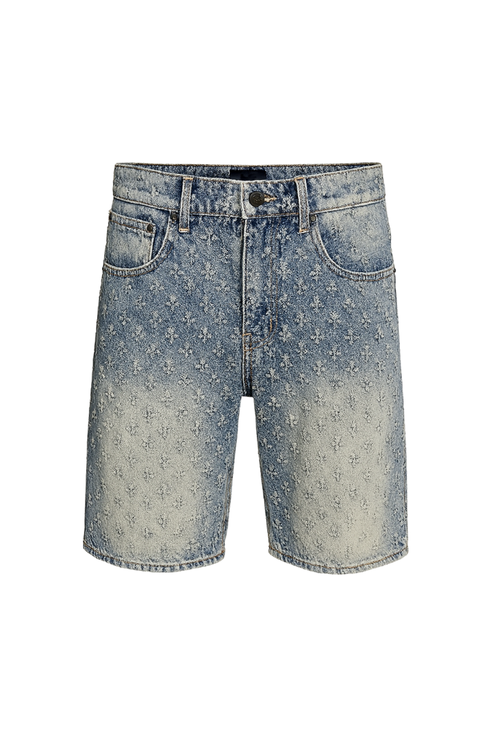 Embroidered Denim Shorts