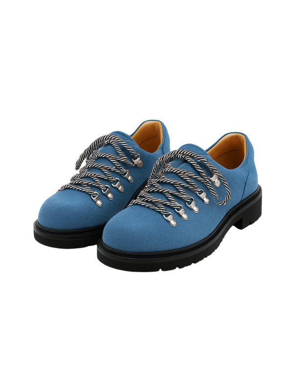 Plush Casual Lace-Up Derby Shoes