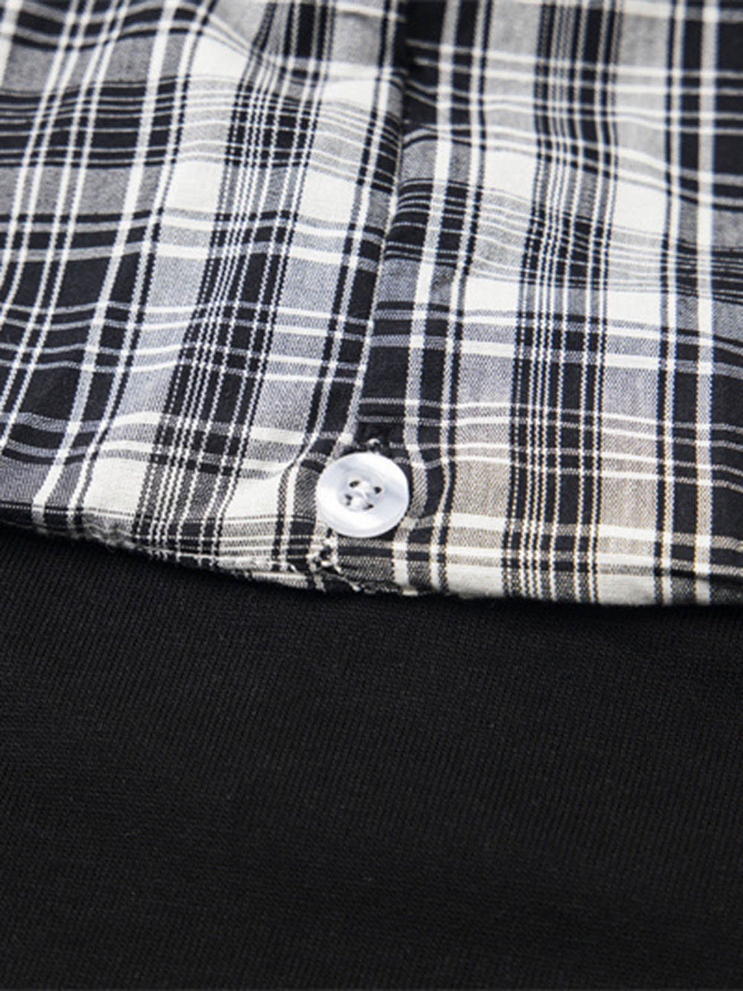 Plaid Hooded Patch Shirt