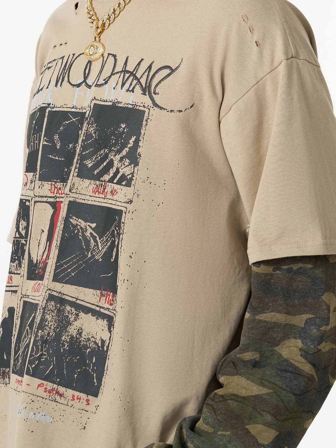 Fleetwood Mac Camo Layered Long Sleeve