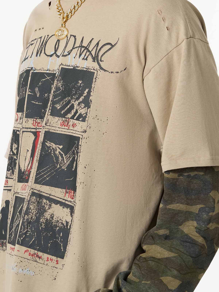 Fleetwood Mac Camo Layered Long Sleeve
