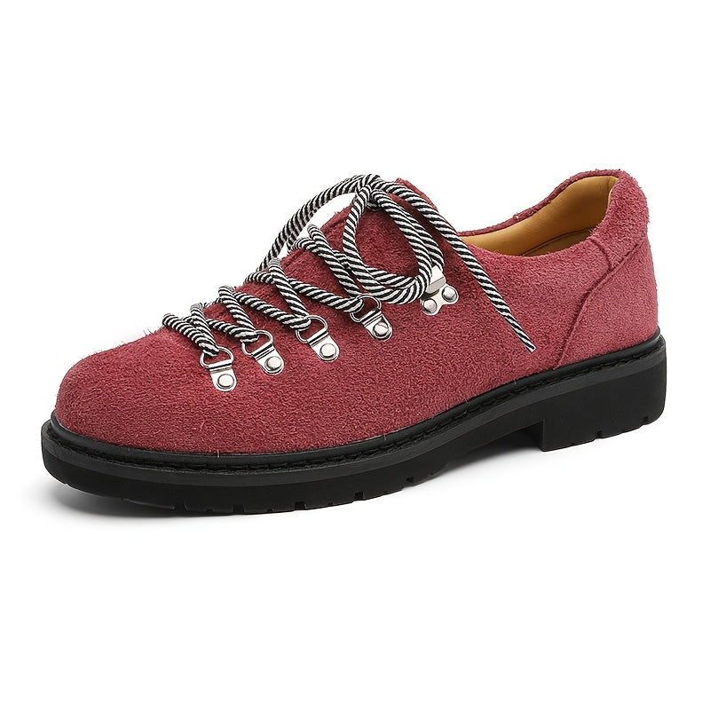 Suede Lace-Up Derby Shoes