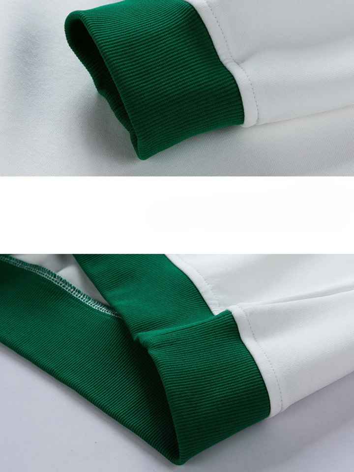 Collar Varsity Polo Sweatshirt