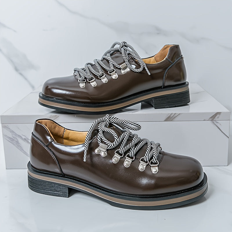 Polished Derby Lace-Up Shoes