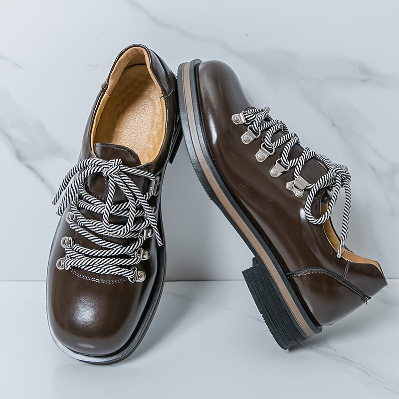 Polished Derby Lace-Up Shoes
