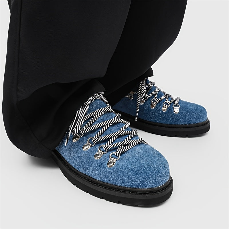 Plush Casual Lace-Up Derby Shoes