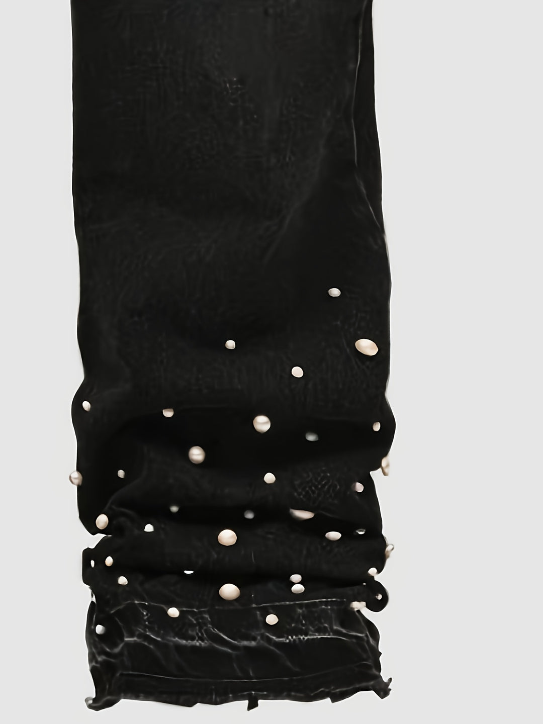 Embellished Pearl Denim Pants
