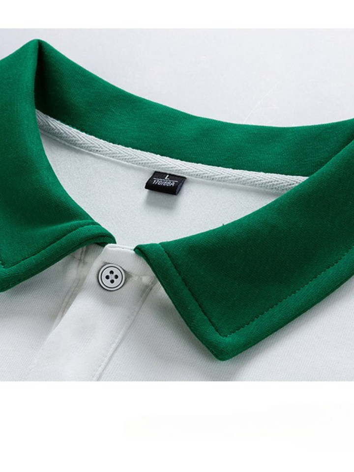 Collar Varsity Polo Sweatshirt