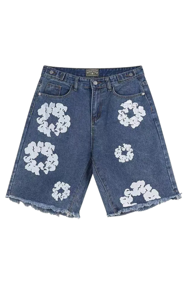 Floral Denim Shorts