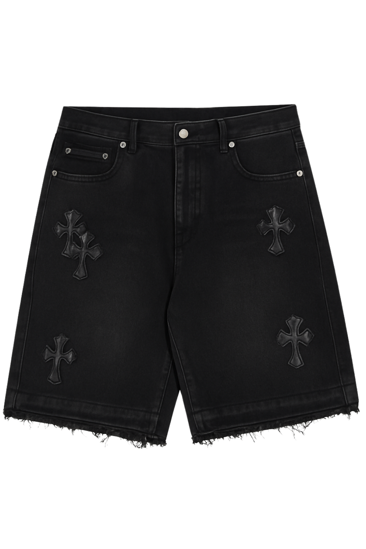 Cross Denim Shorts