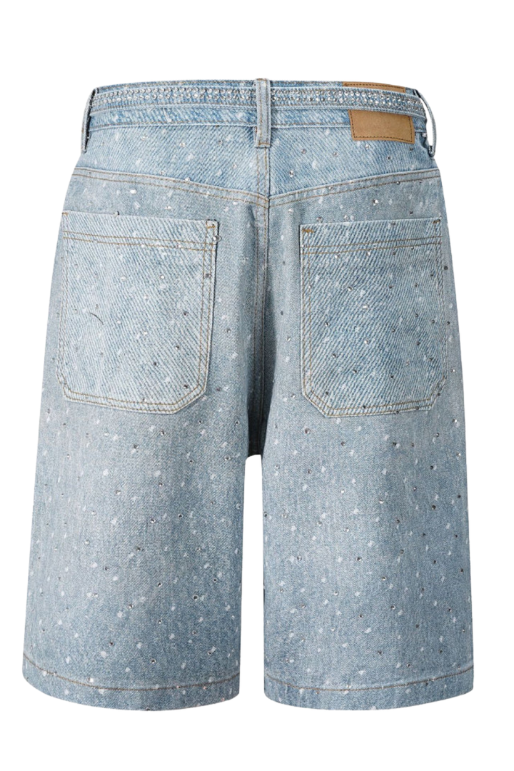 Crystal Wash Denim Shorts