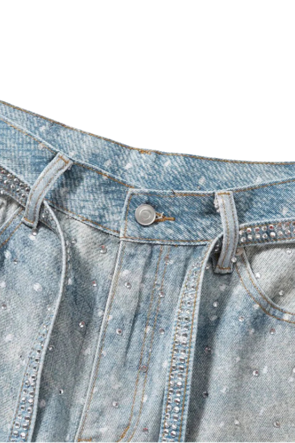 Crystal Wash Denim Shorts