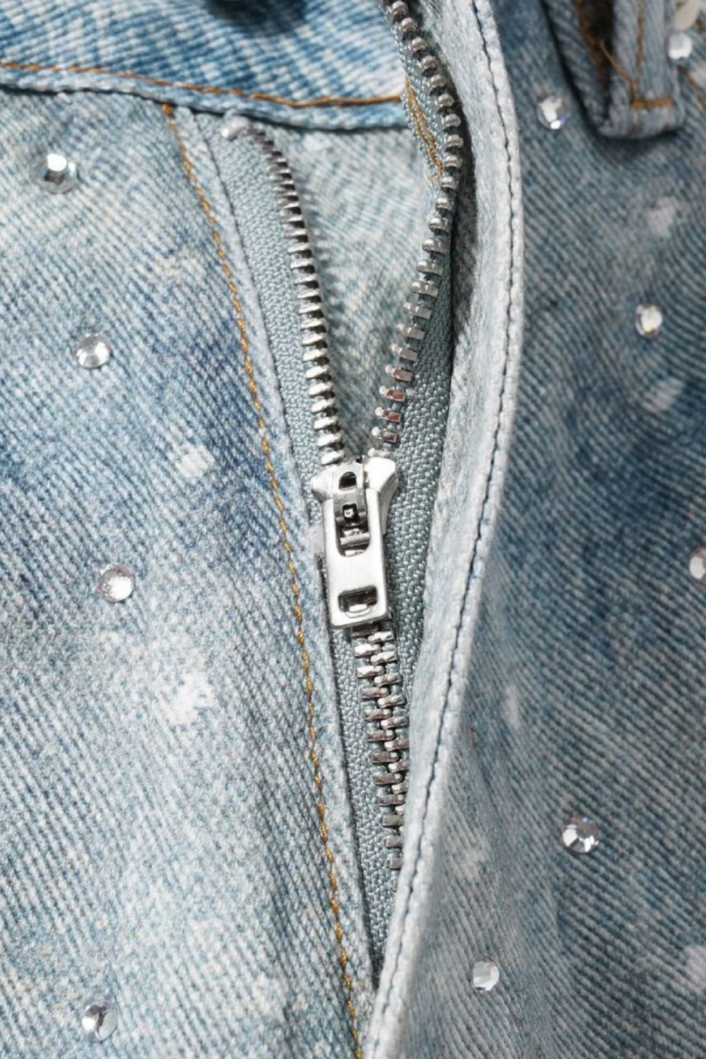 Crystal Wash Denim Shorts