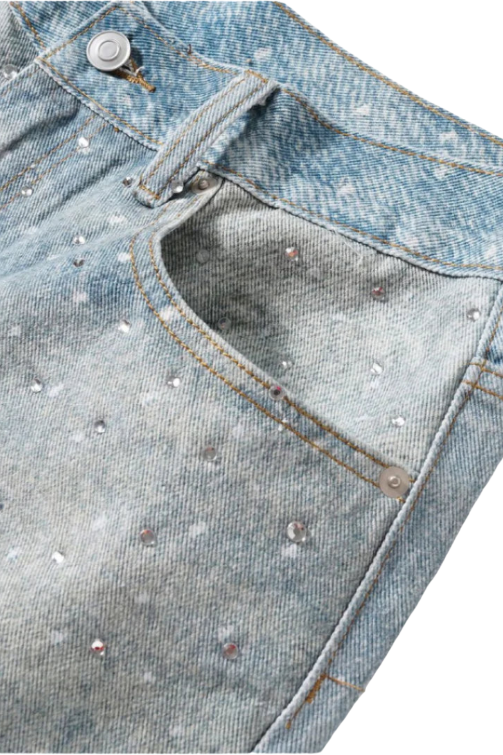 Crystal Wash Denim Shorts