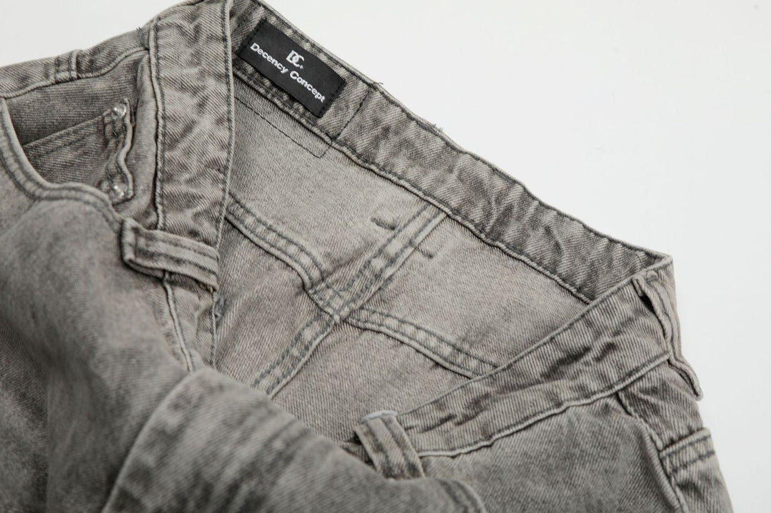 Faded Splatter Wide Jeans