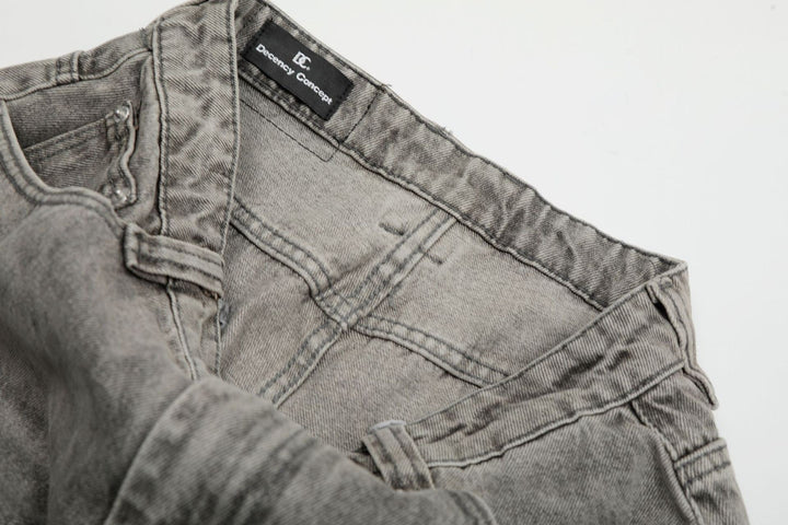 Faded Splatter Wide Jeans