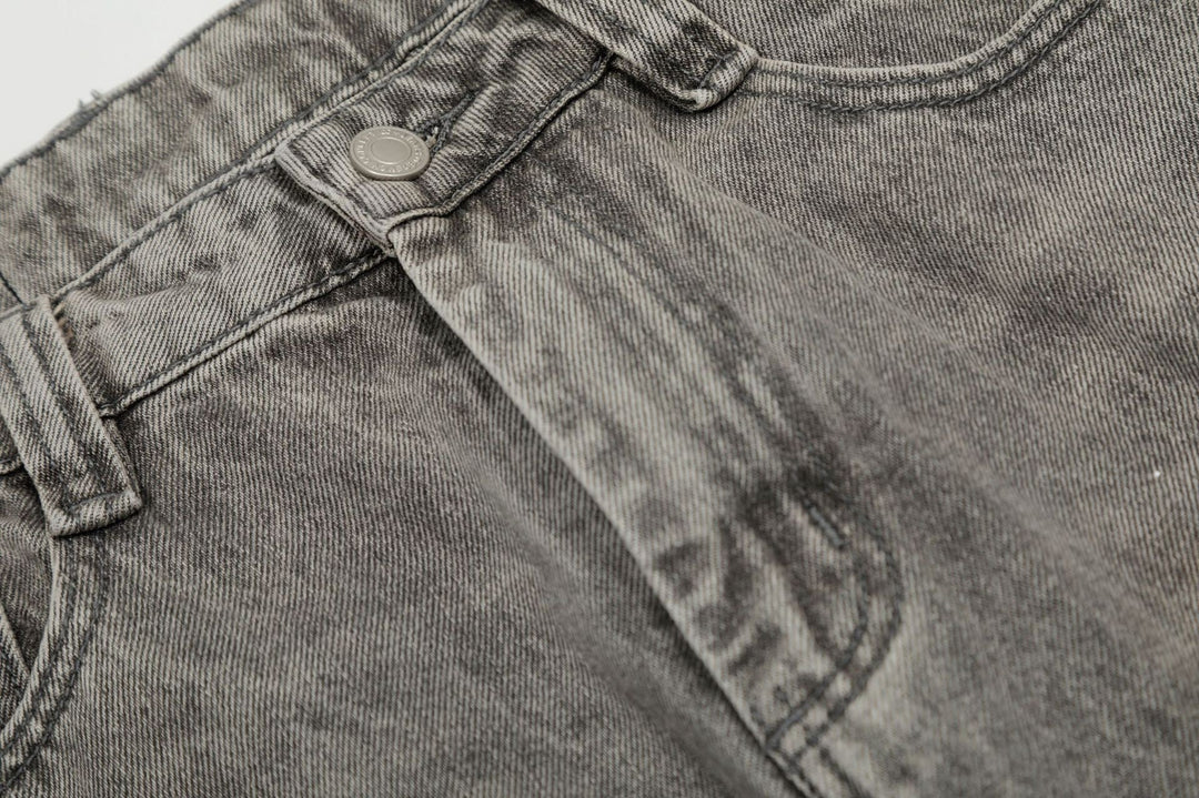 Faded Splatter Wide Jeans