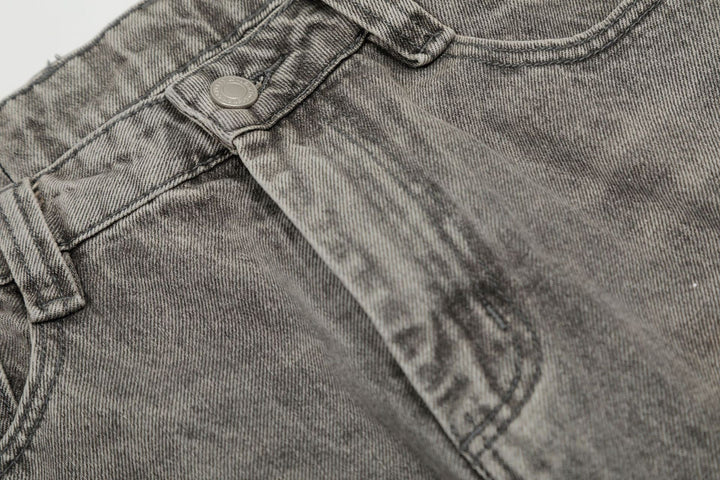 Faded Splatter Wide Jeans