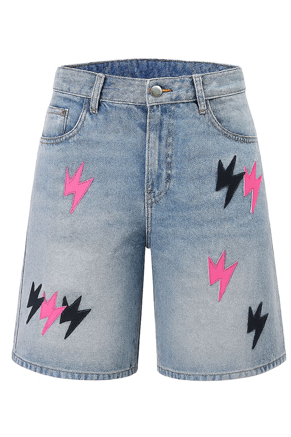 Lightning Denim Shorts