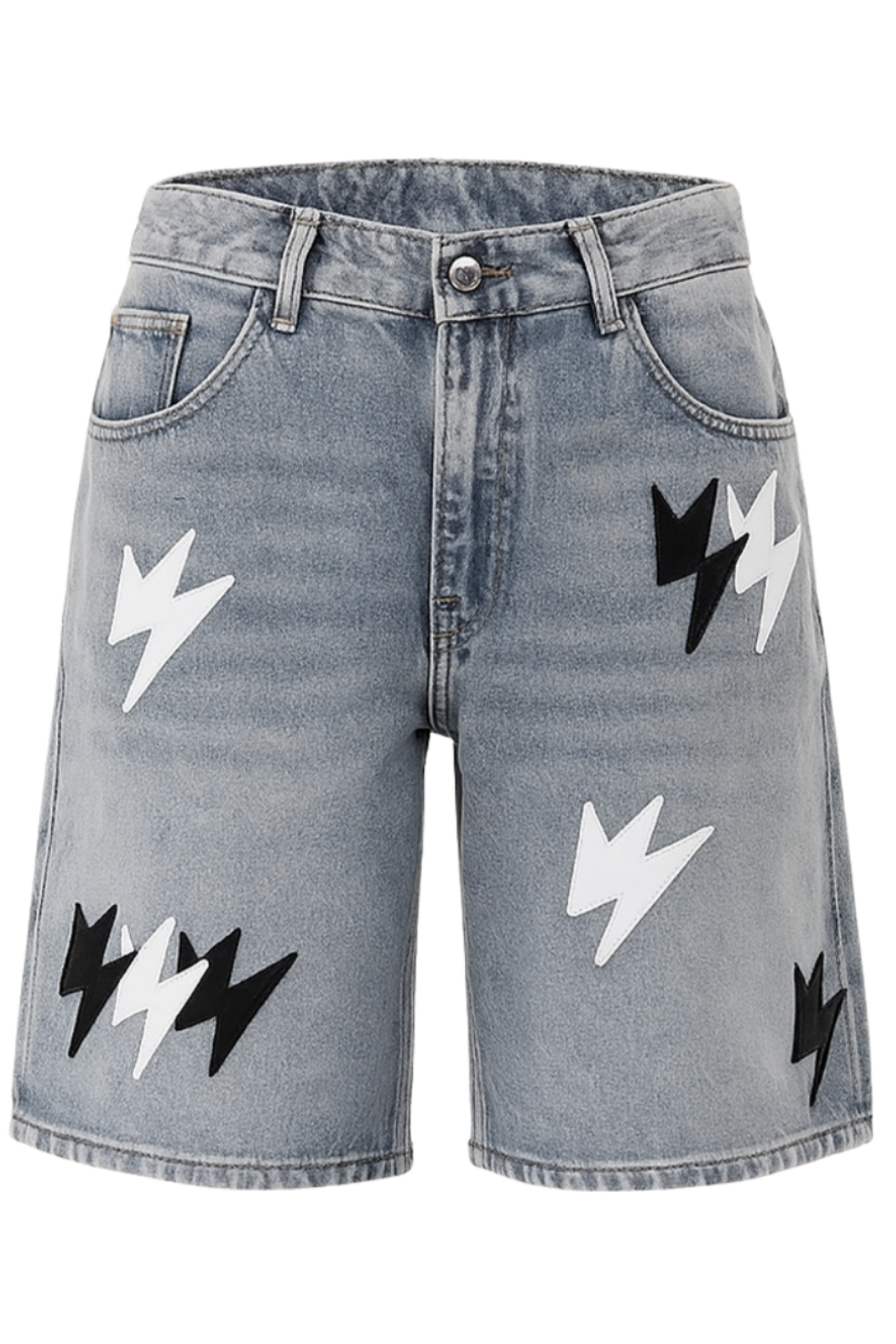 Lightning Denim Shorts
